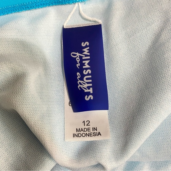 Swimsuits for All Cyan Mid Wash Waist Swim Brief Bikini Bottoms - Picture 4 of 8